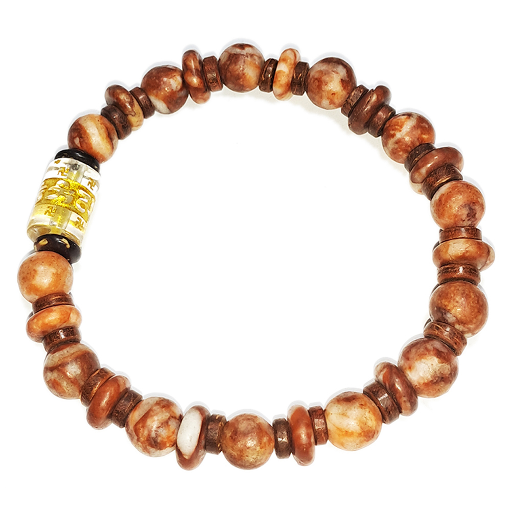 六字真言&龍宮舍利手珠7.4mm【十方】152804