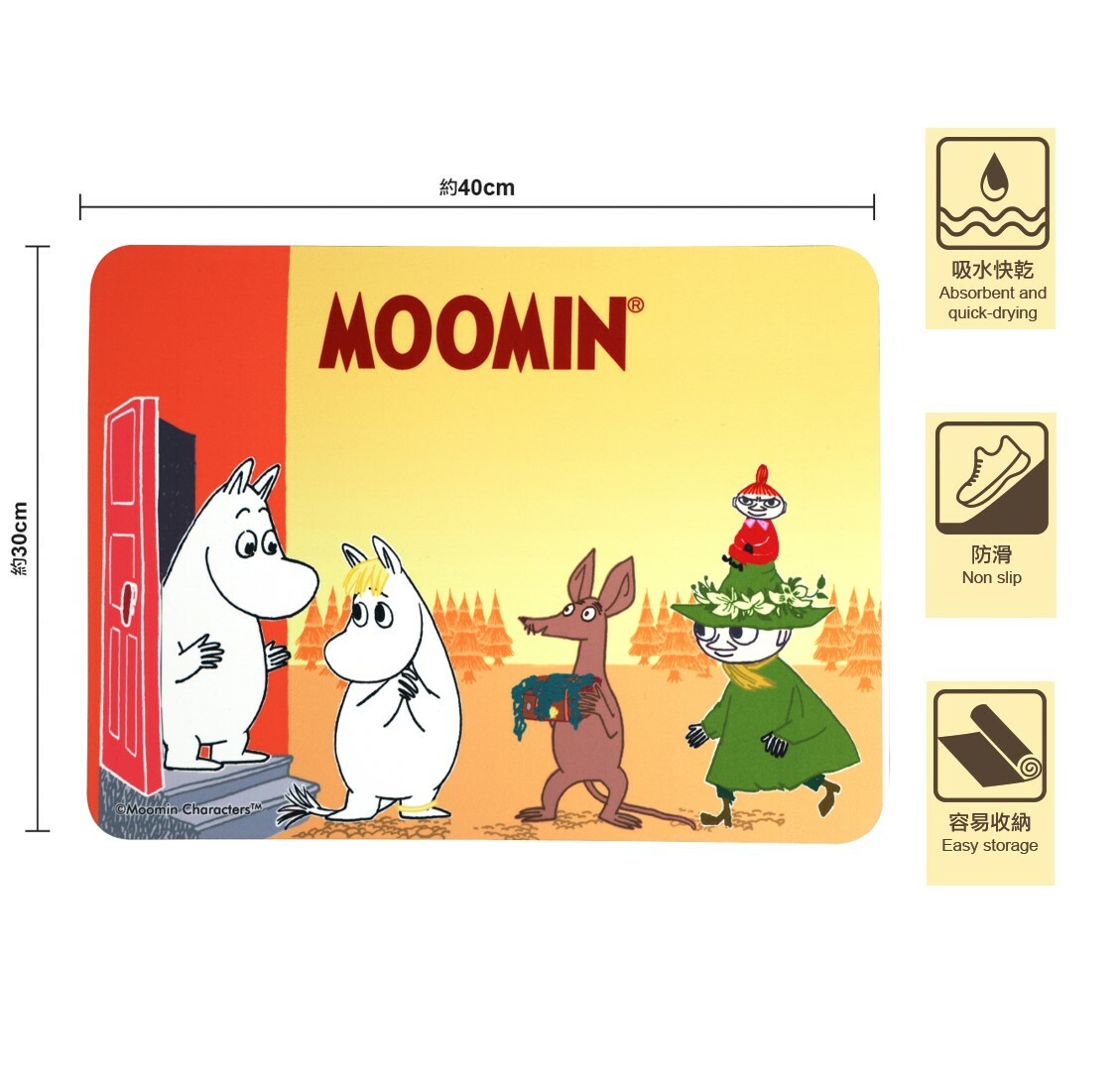 姆明一族  | 浴室吸水珪藻土地墊(軟墊)