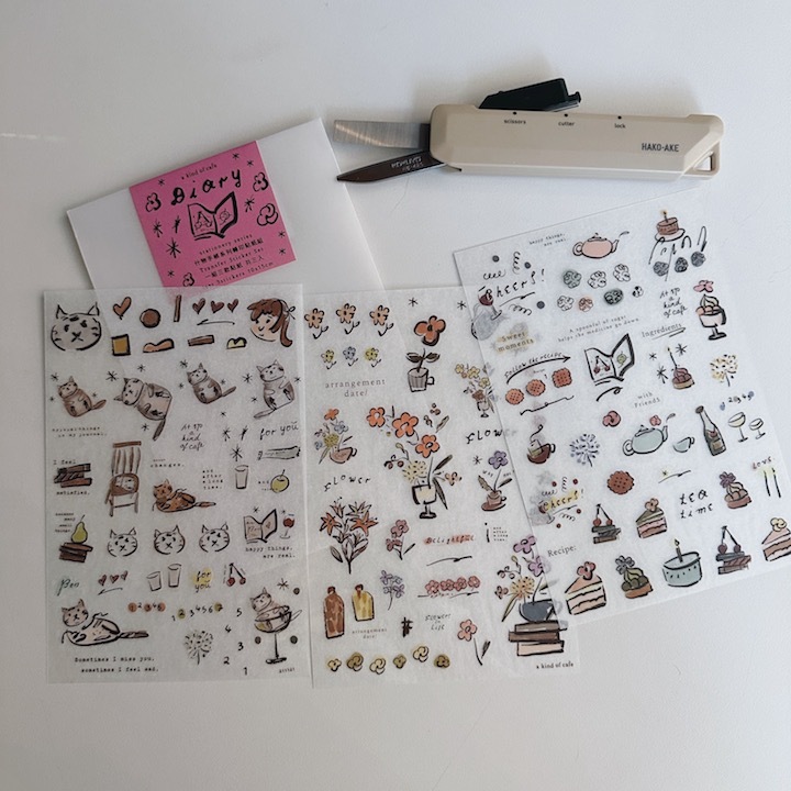 Diary 3入轉印貼紙組｜什物 A KIND OF CAFE