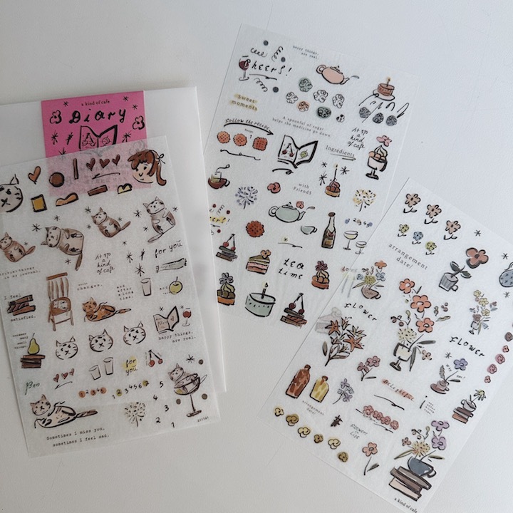 Diary 3入轉印貼紙組｜什物 A KIND OF CAFE