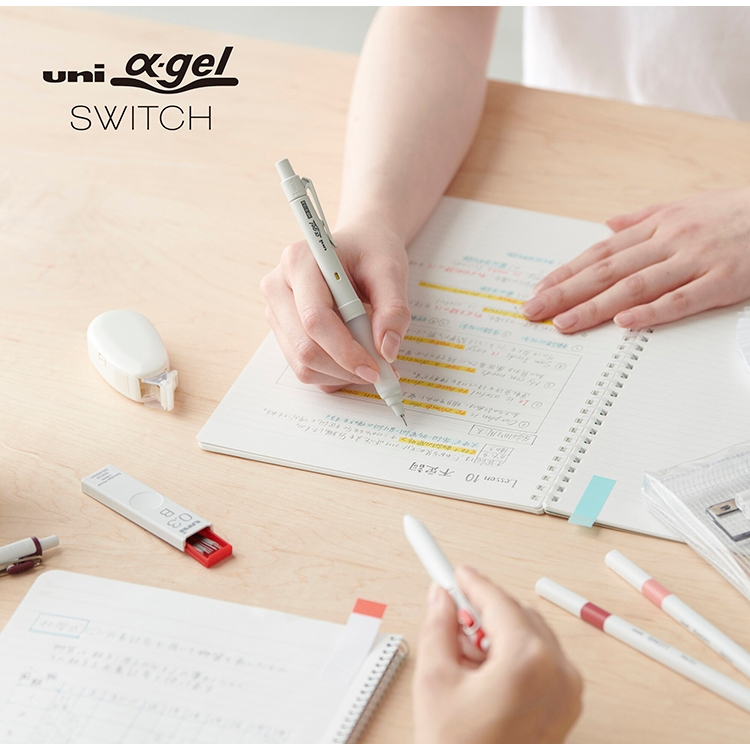 雙模式旋轉自動鉛筆KURUTOGA α-gel HD II  0.5mm/0.3mm｜日本uni
