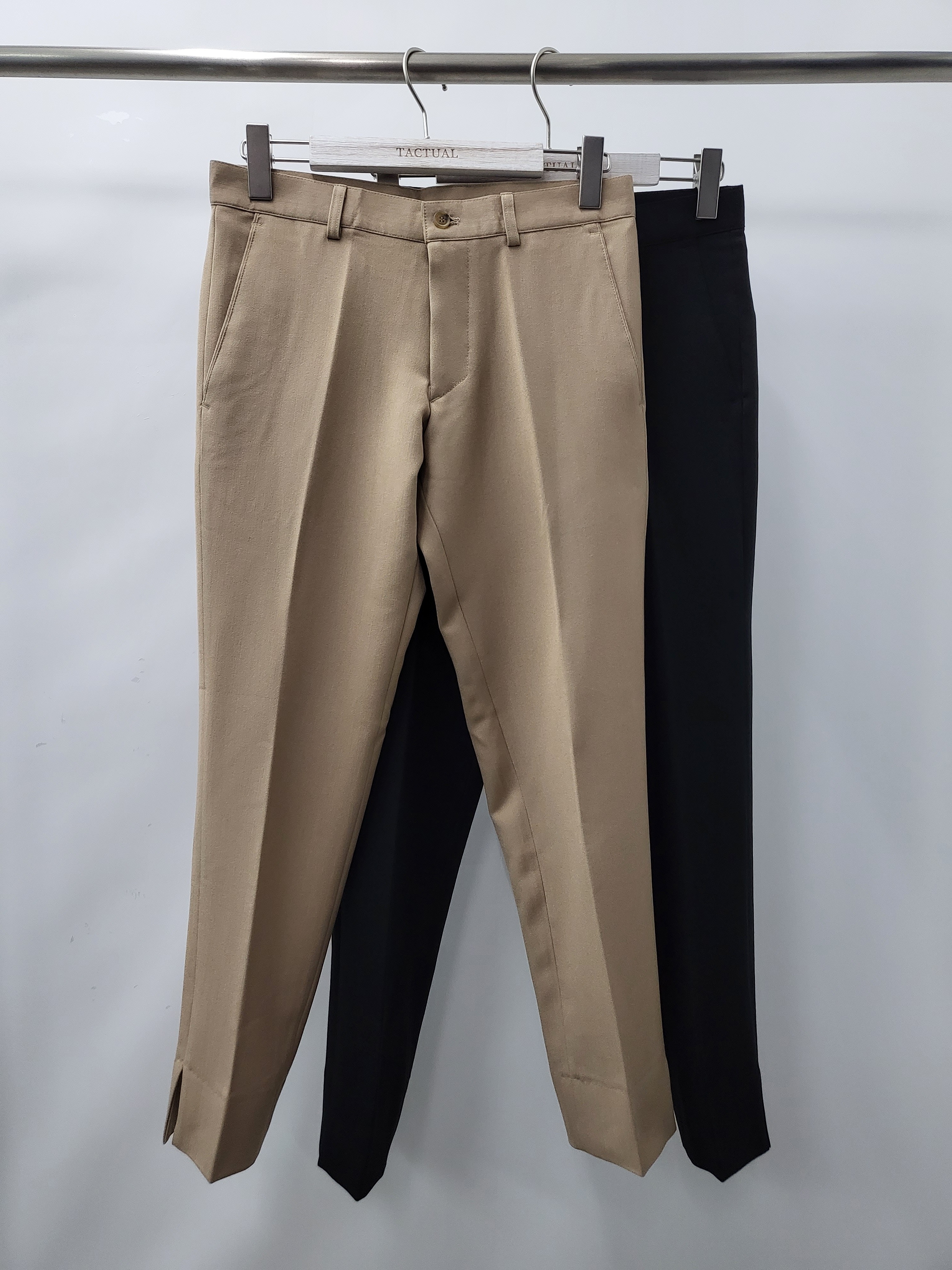 淨色開叉修身西褲 P2648