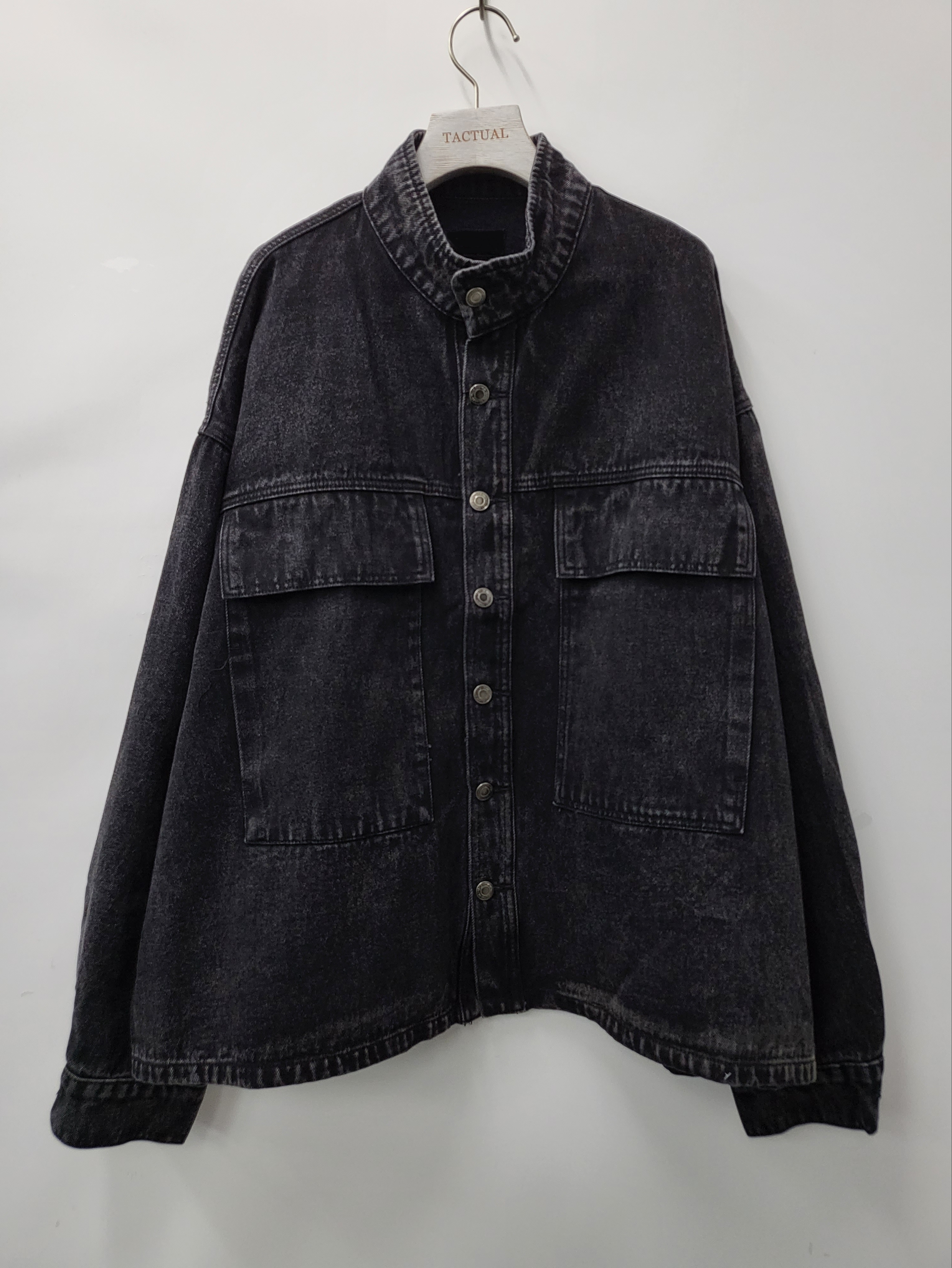 企領拉鍊牛仔褸 S2199