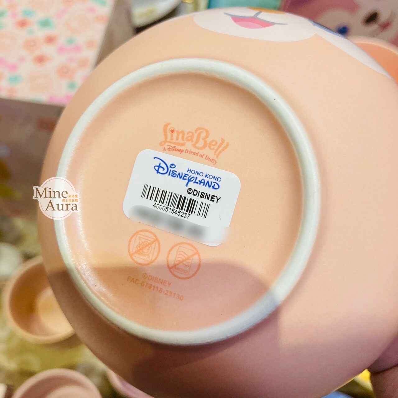 玲娜貝兒 Lina bell 大頭圖案 陶瓷 小款 湯碗 飯碗 -香港迪士尼樂園