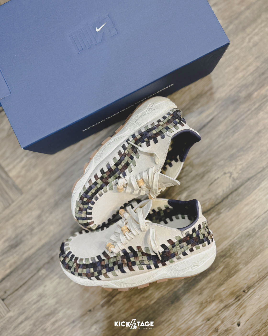 <特價65折不退換> Nike Air Footscape Woven "NAI-KE" 米色 彩虹 編織 耐克 紫竹 竹子 鞋扣【FV3615-191】