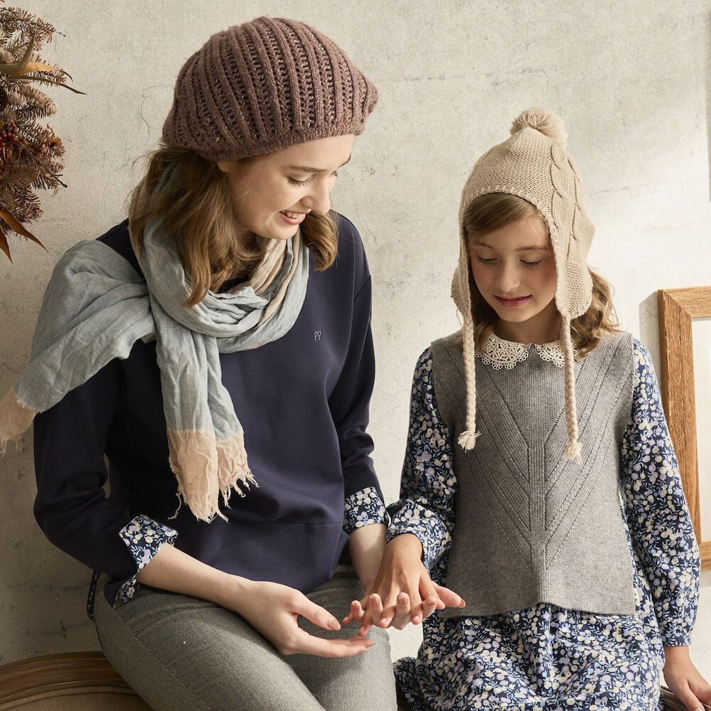 PIPPY蕾絲領印花棉質連身裙洋裝 藍