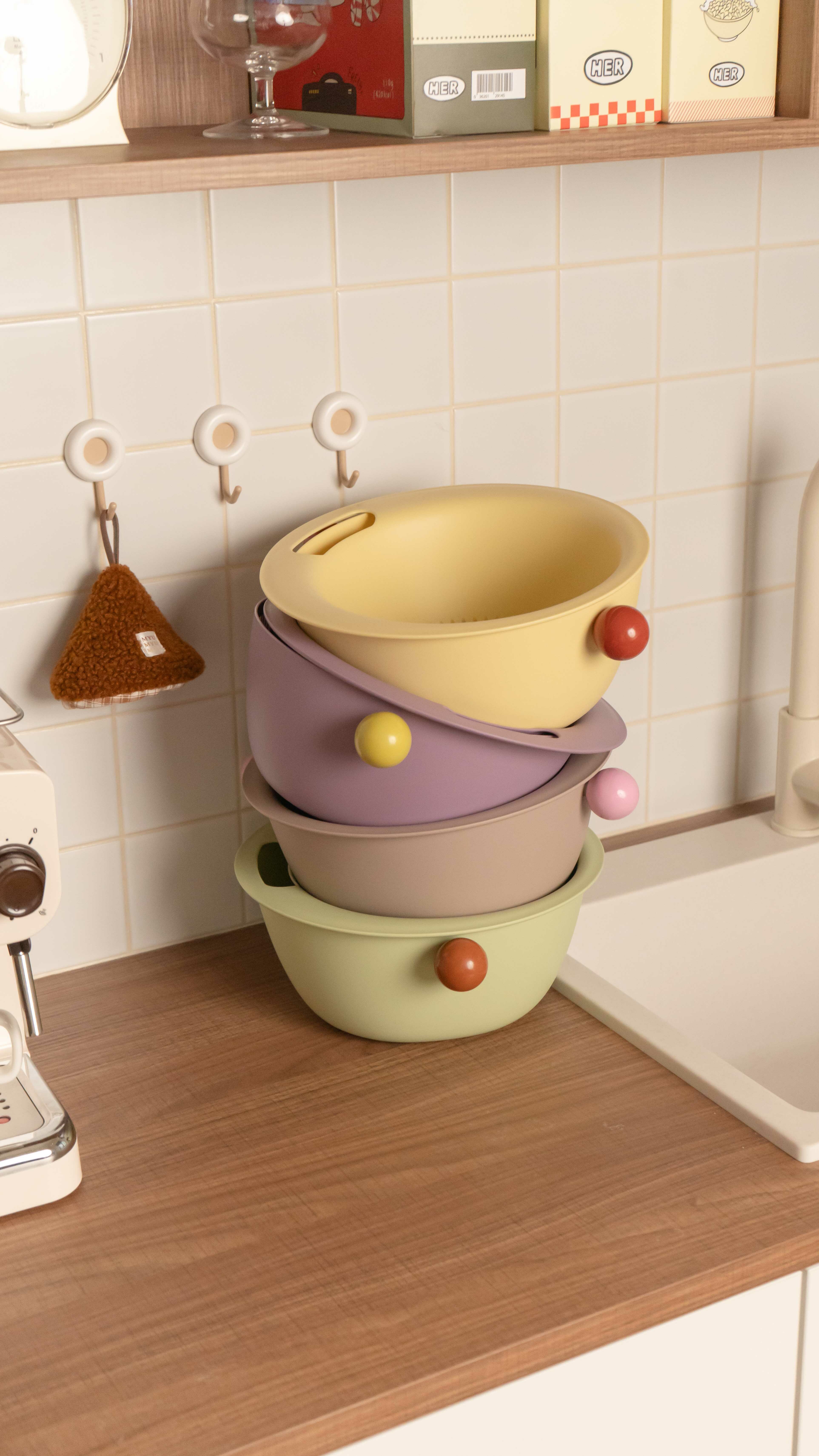 繽紛雙球瀝水籃