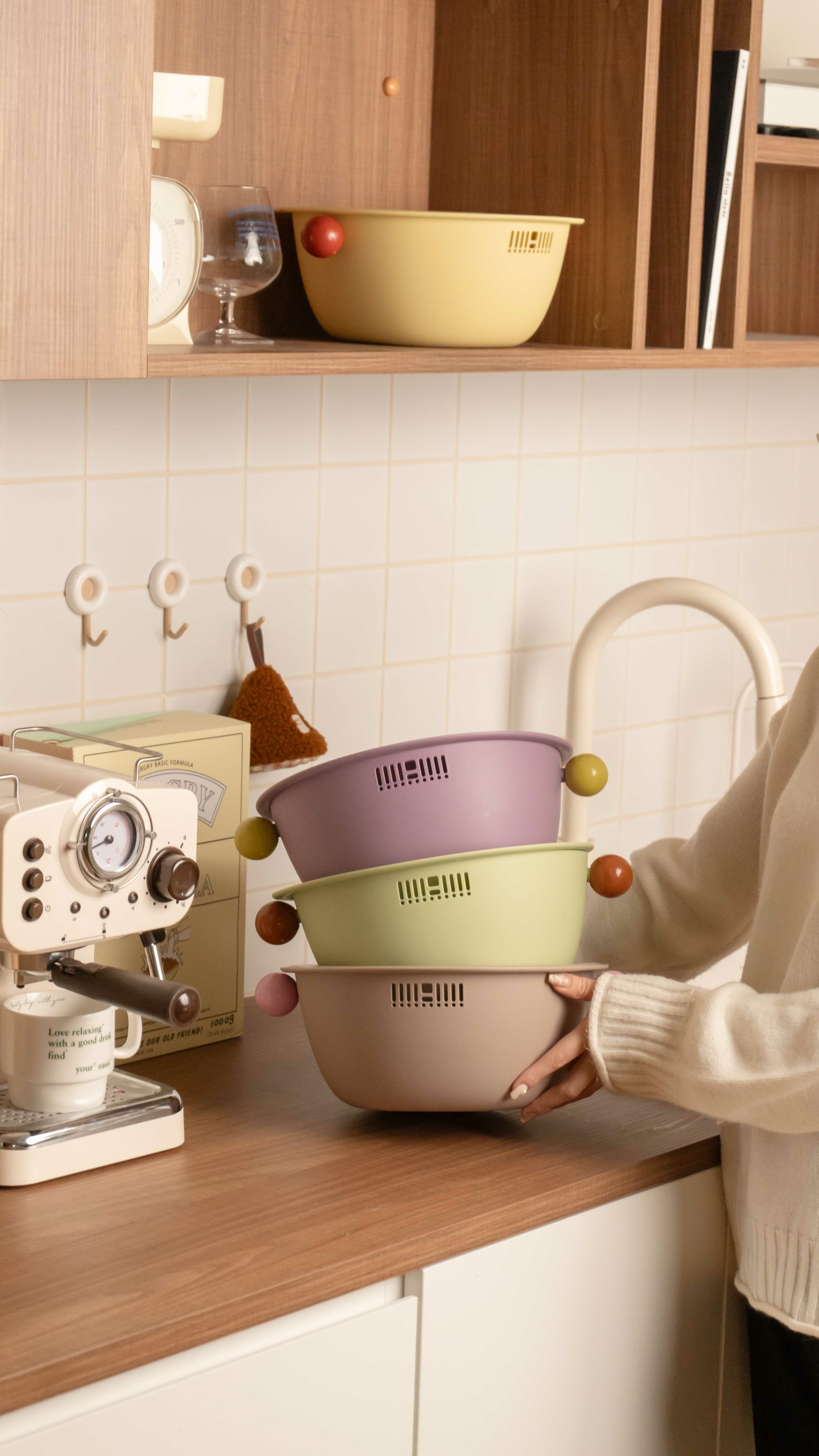 繽紛雙球瀝水籃