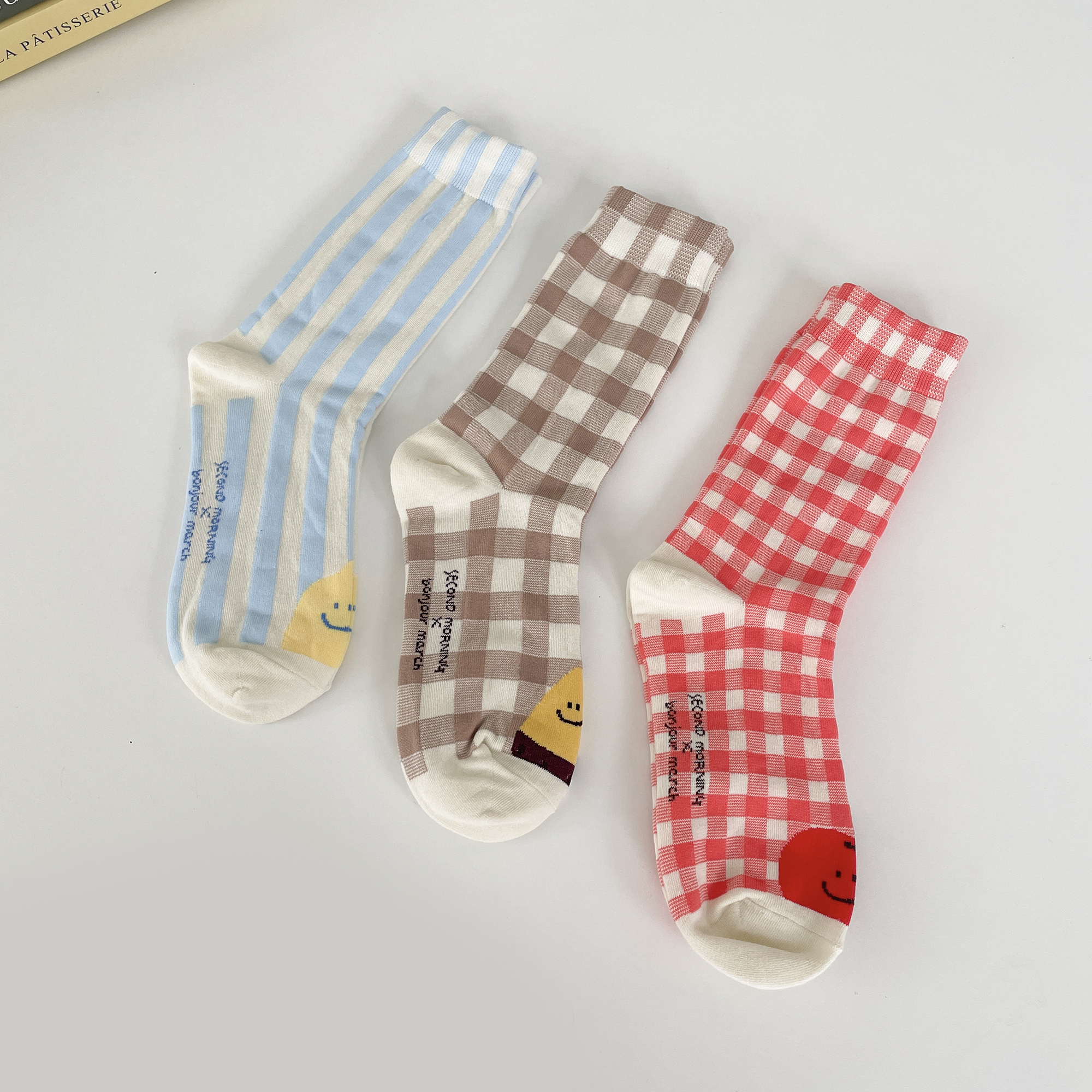 【SecondMorning】格紋長襪 ( 三款 )