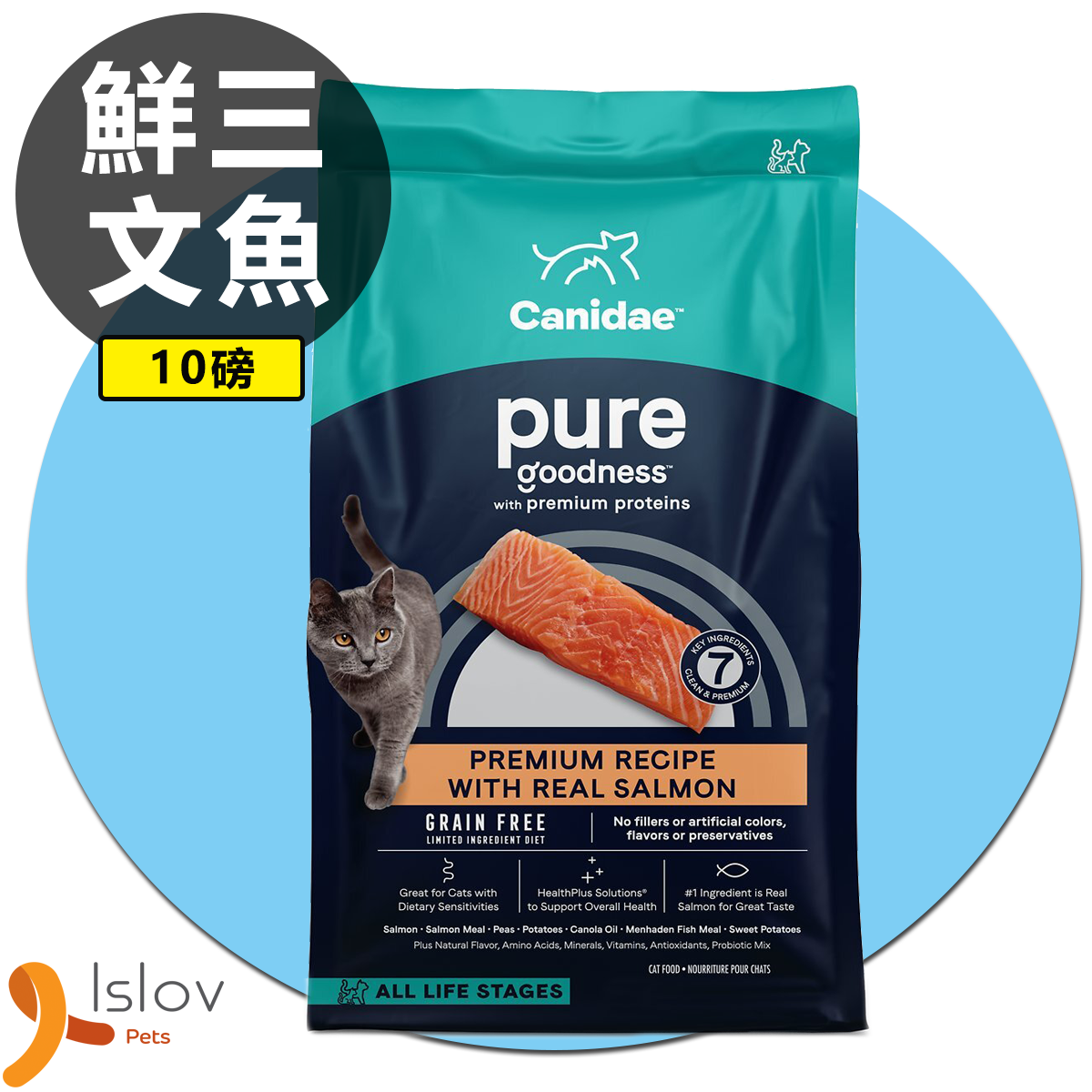 CANIDAE - Pure 雞無穀物全貓乾糧 (10磅)