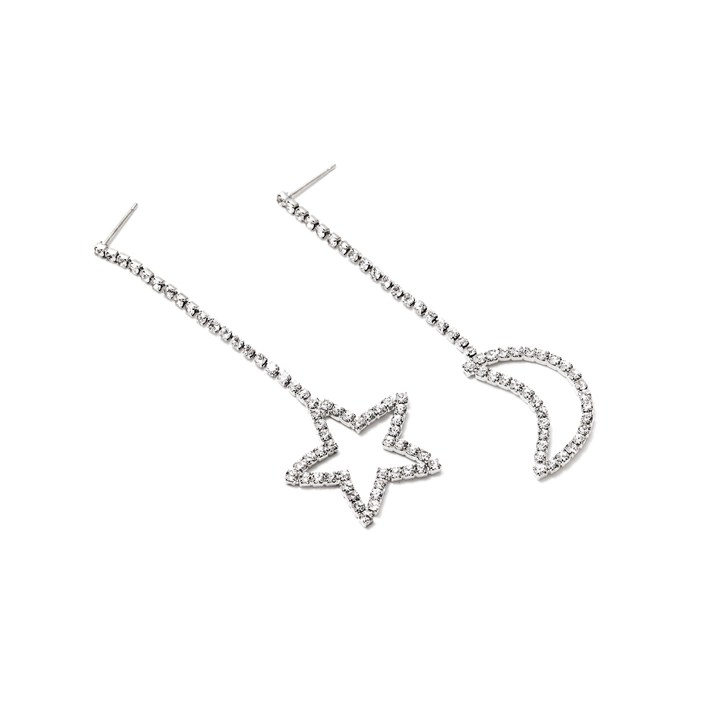 平價飾品,星星,月亮,鑽,耳環