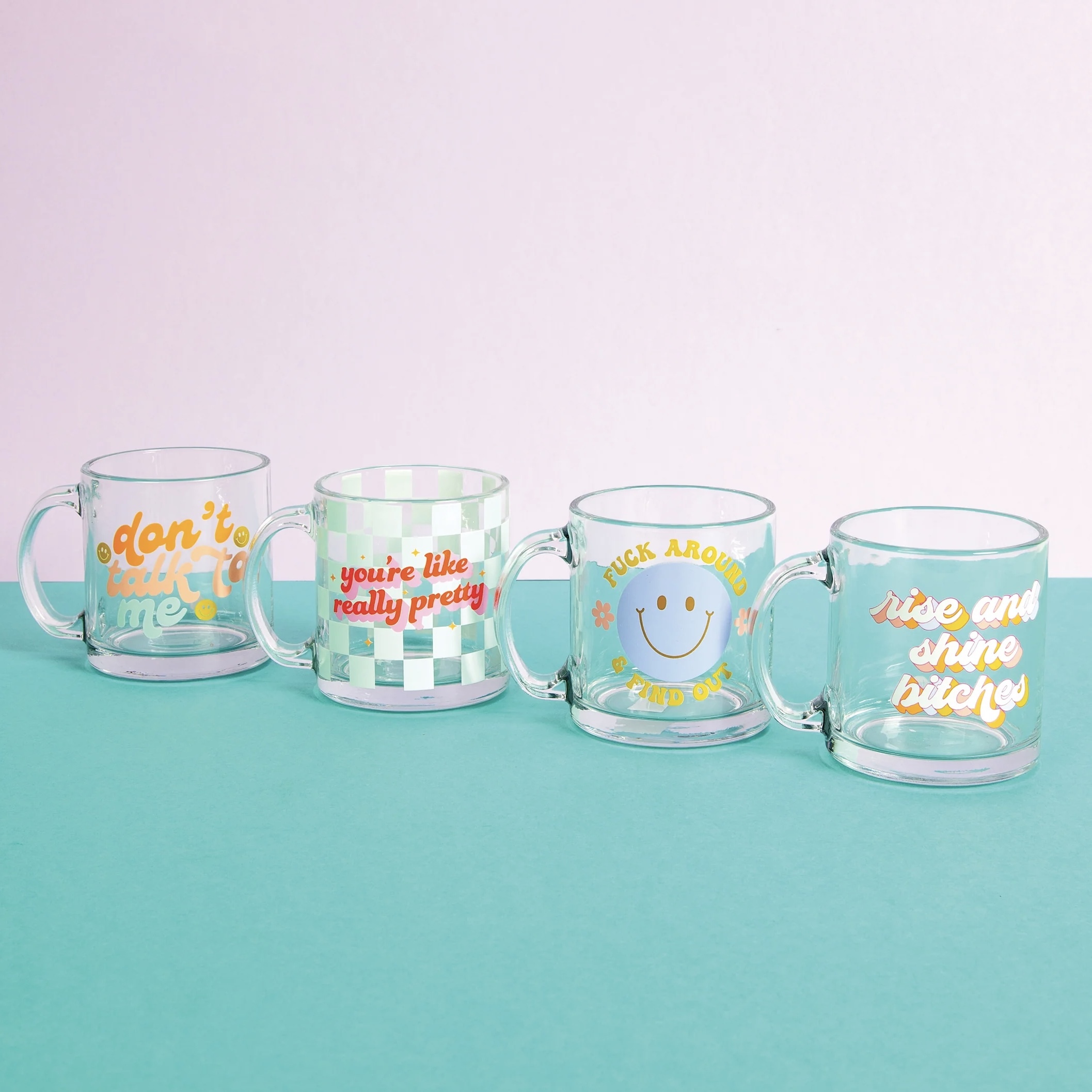 美國 Talking out of Turn/ 13OZ玻璃馬克杯/ Don't Talk