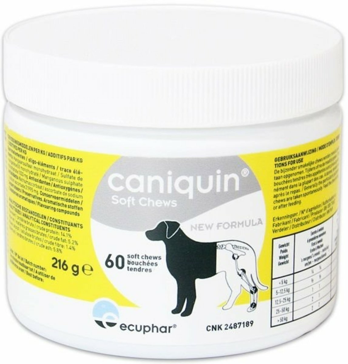 Ecuphar - Caniquin 科盾 犬用關節保健肉粒小食 60粒
