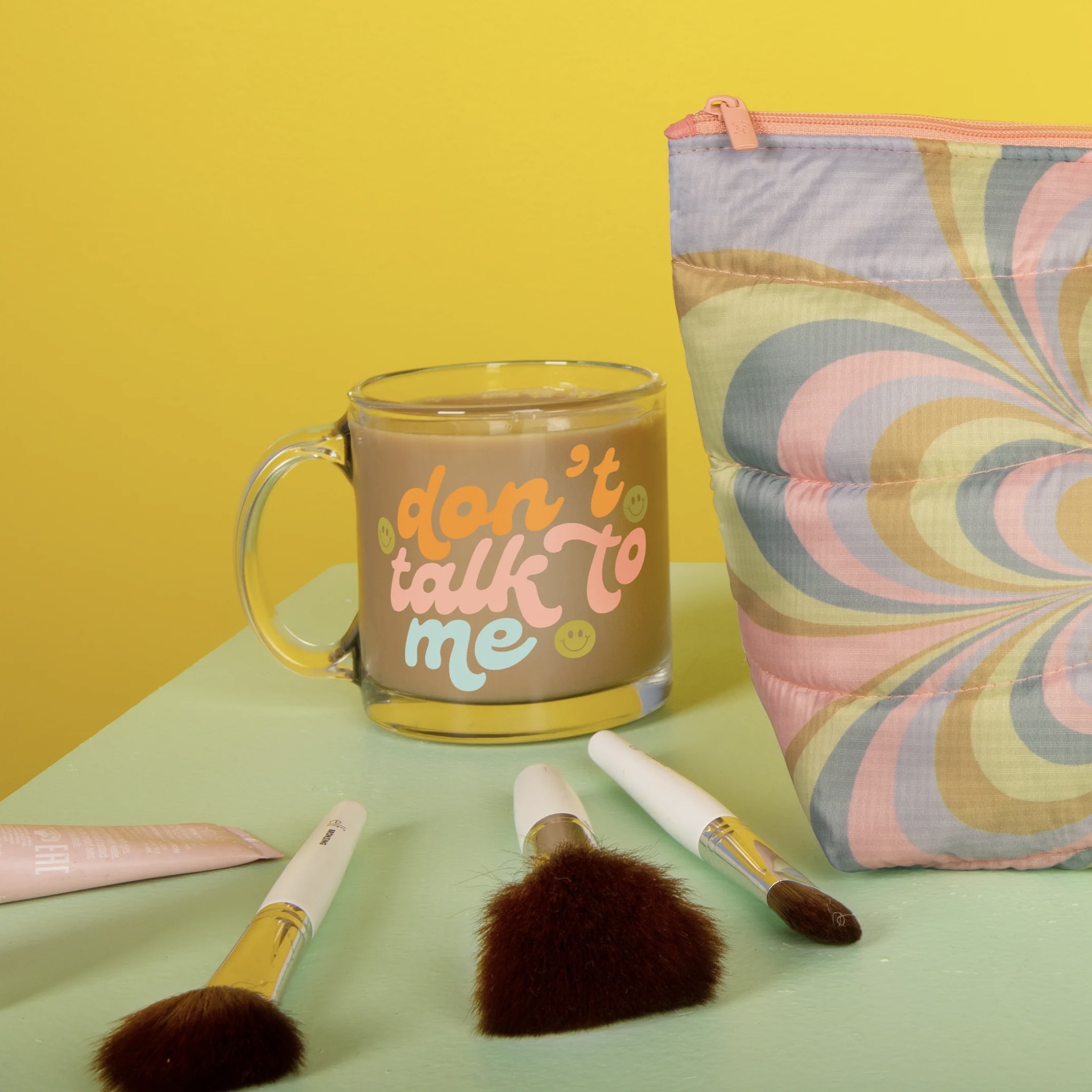 美國 Talking out of Turn/ 13OZ玻璃馬克杯/ Don't Talk