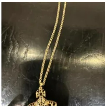 [S] VIVIENNE WESTWOOD JACK BAS RELIEF PENDANT R518,GOLD/JET BLACK DIAMOND CRYSTAL BRASS, 8050889303350 (SVW11)