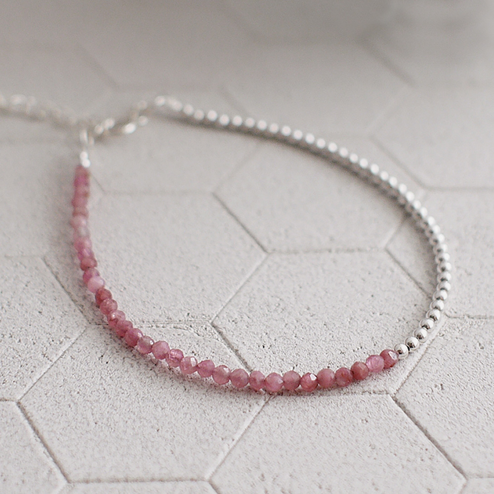 謬思女神純銀手鍊(粉紅碧璽)/SB025N | 天然水晶 桃花 心輪 伴娘禮 閨蜜禮物 畢業禮物 七夕