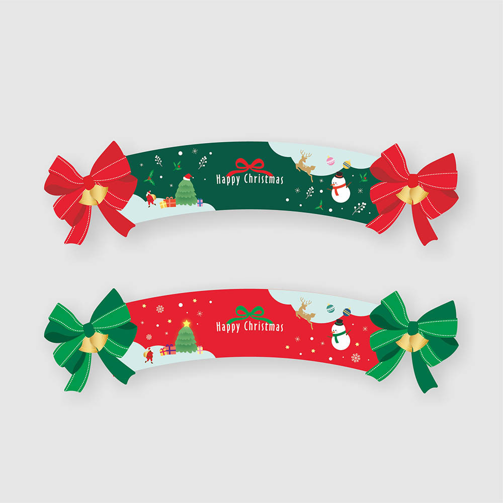 耶誕紙杯套 蝴蝶結款