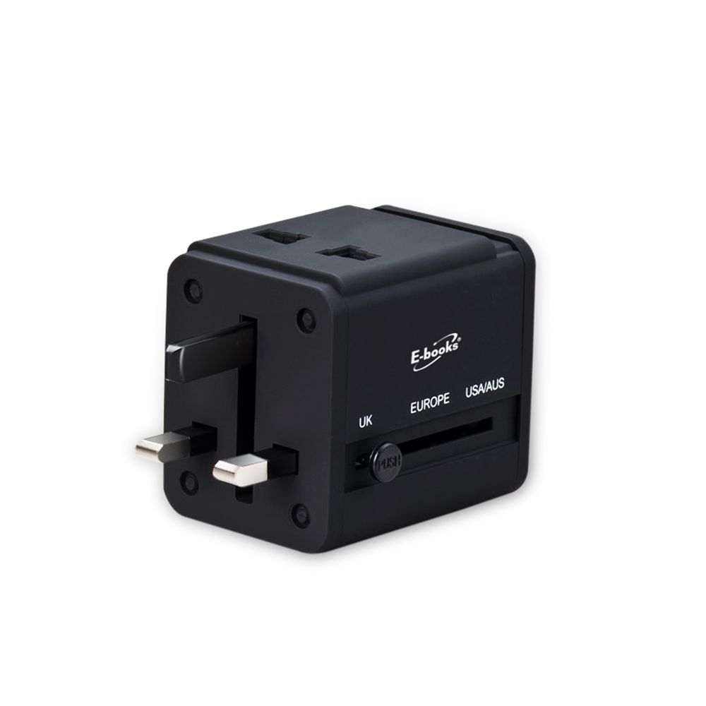 【RASTO】B67 B70 雙孔USB萬國旅行轉接頭充電器