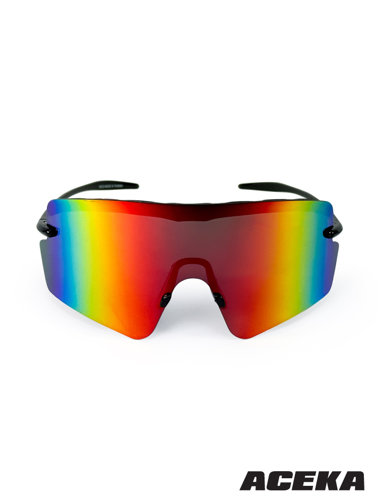 SONIC 無框曲面運動風鏡-紅黃幻彩