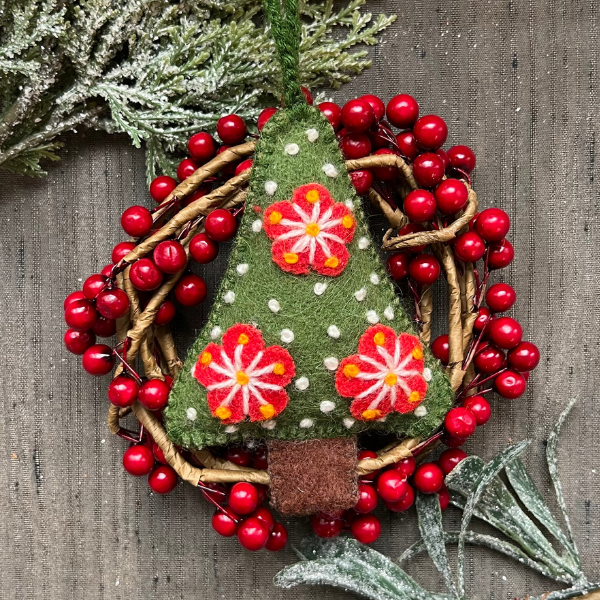 雪仙紅花聖誕樹 | 節日吊飾