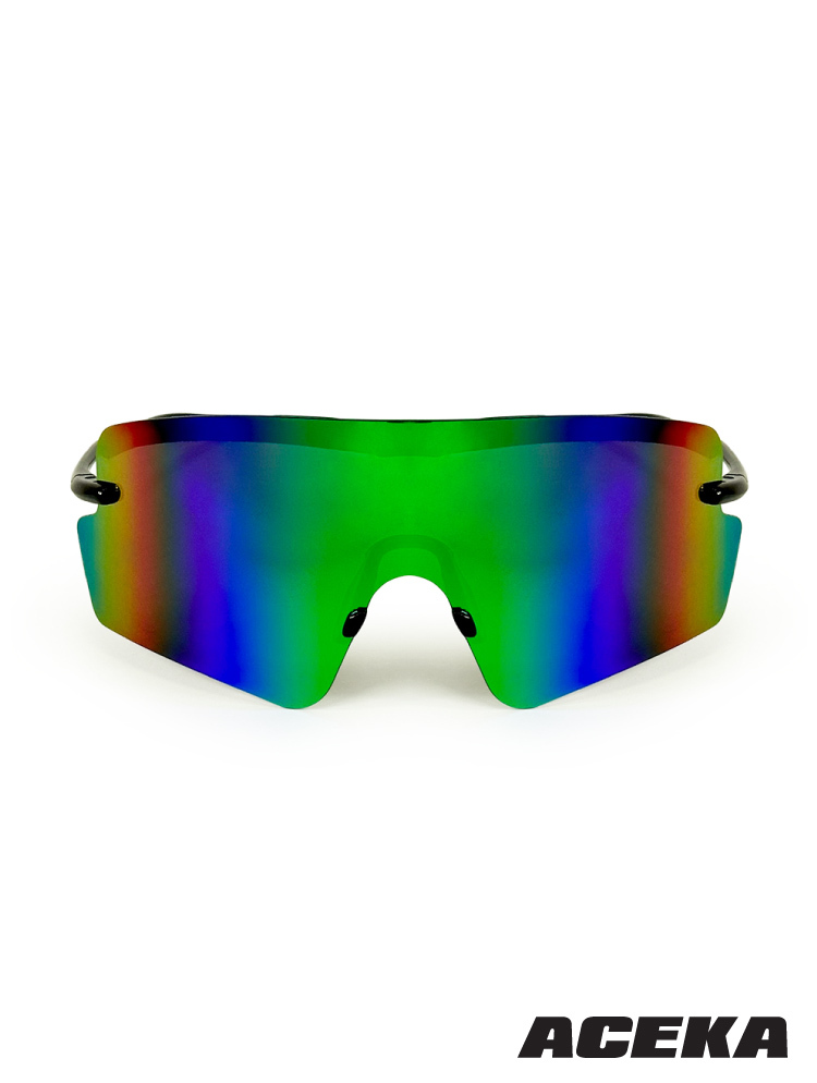 SONIC 無框曲面運動風鏡-藍綠幻彩