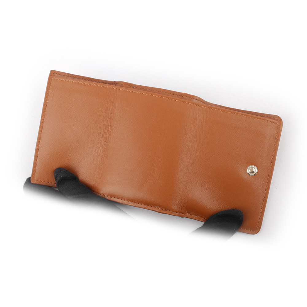 【CHLOE'】Sense 刺繡標誌小款三折短夾(焦糖色) CHC23AP875I10 247