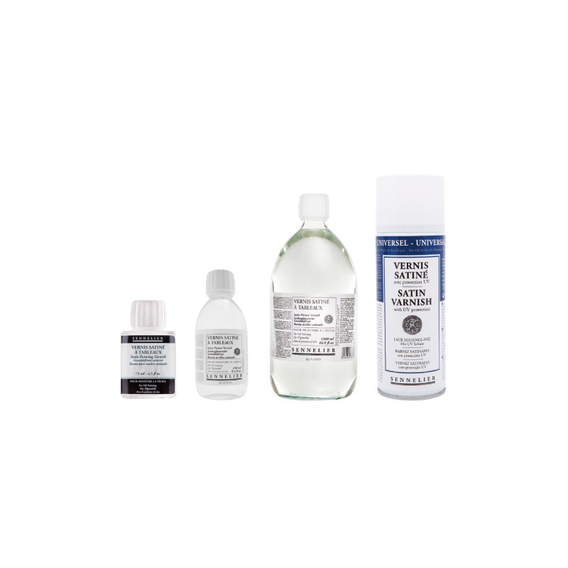 法國 SENNELIER 申內利爾 緞面保護凡尼斯(藍) 75ml 250ml 1L 噴膠400ml