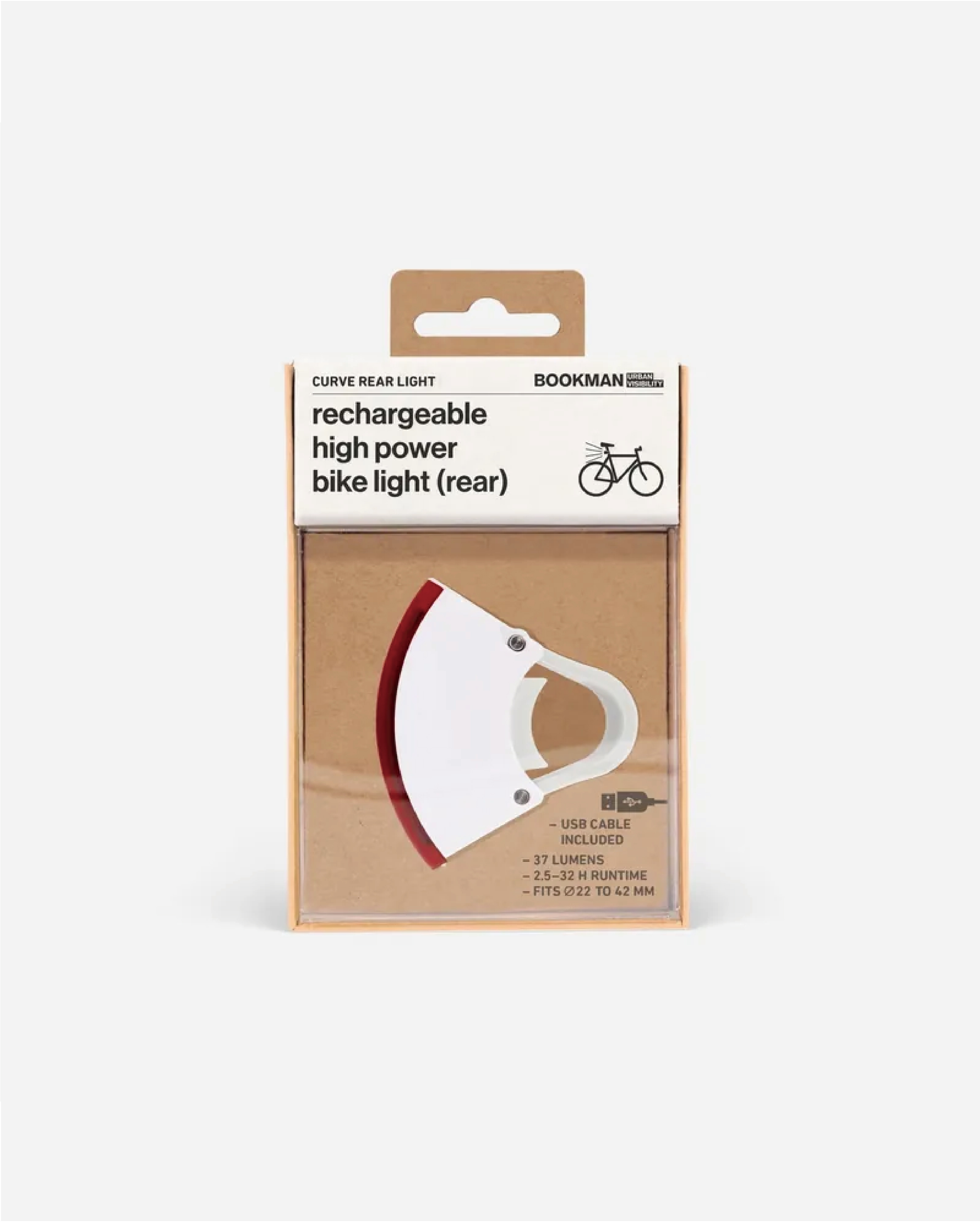【BOOKMAN】Curve Rear Light 後燈 White/白色