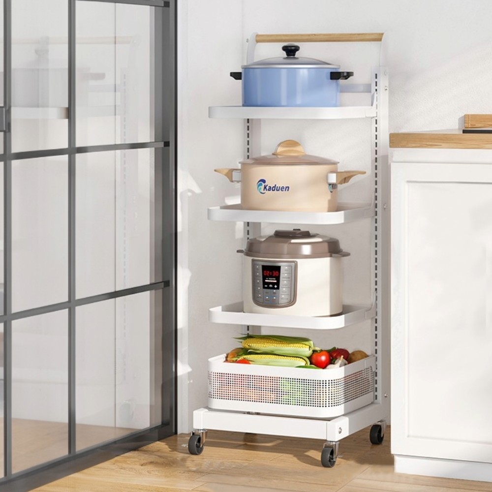 【AOTTO】廚房落地電器收納置物四層推車(KC-031)