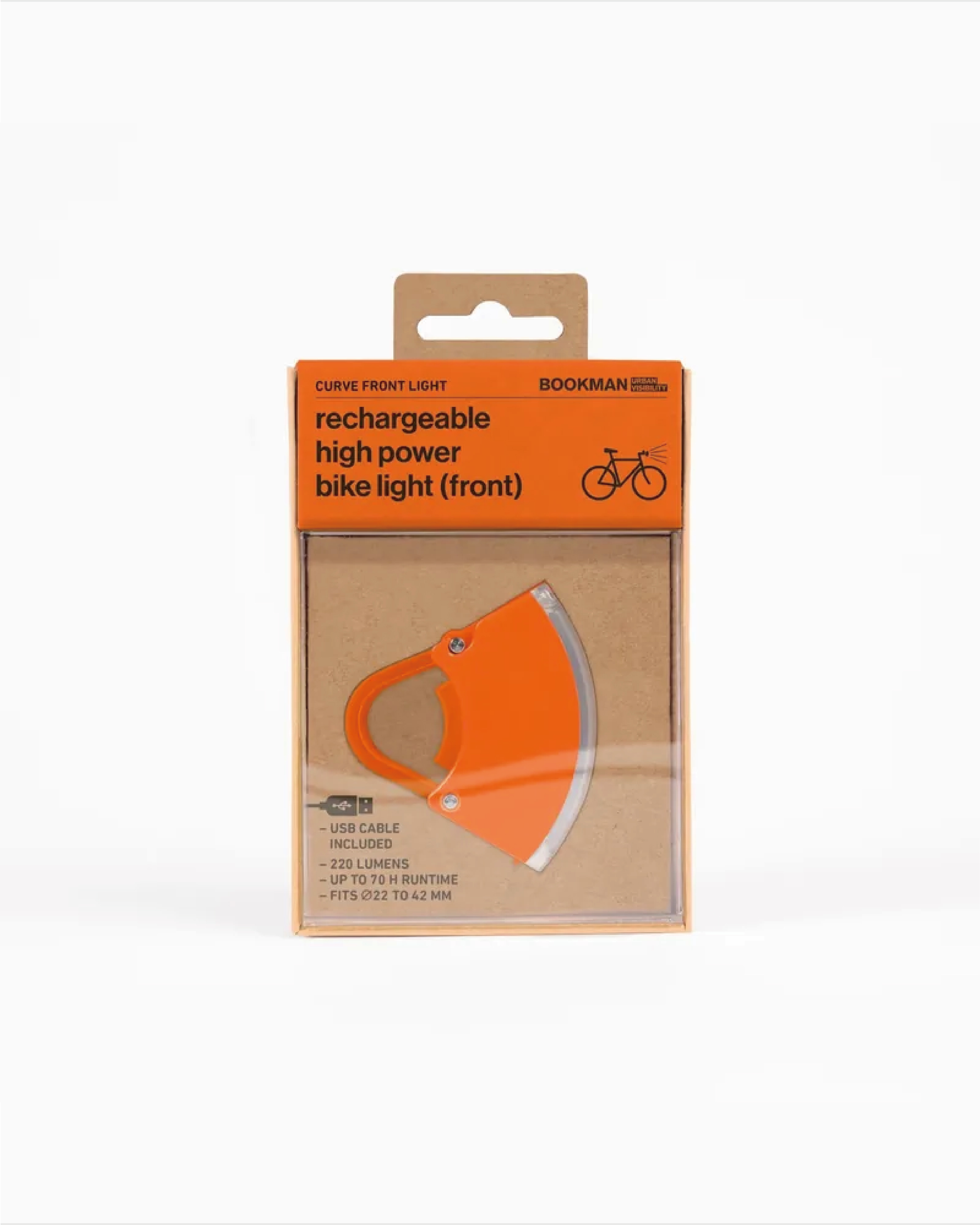 【BOOKMAN】Curve Front Light 前燈 - Orange/橘色