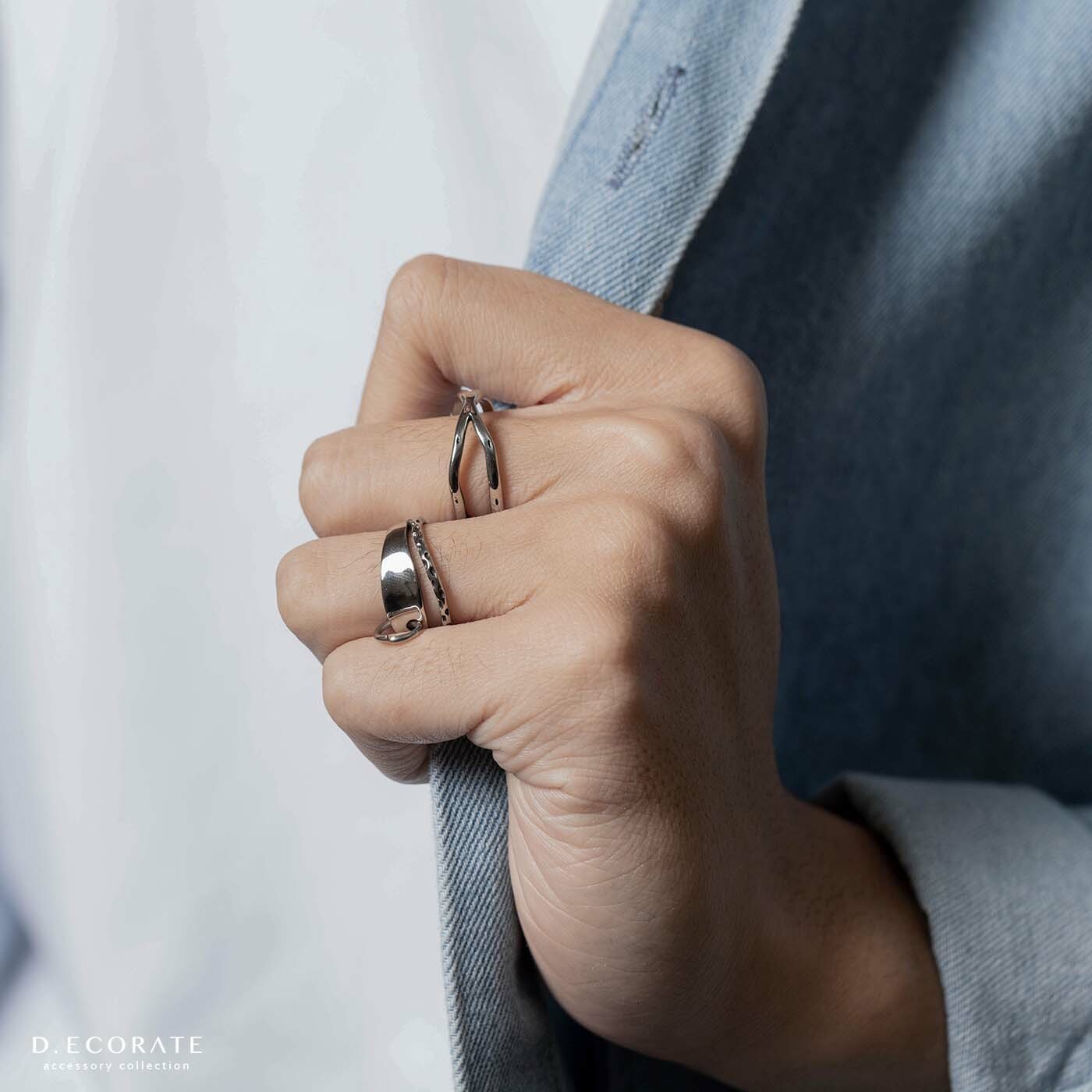 D.ecorate 簡約帶環戒指