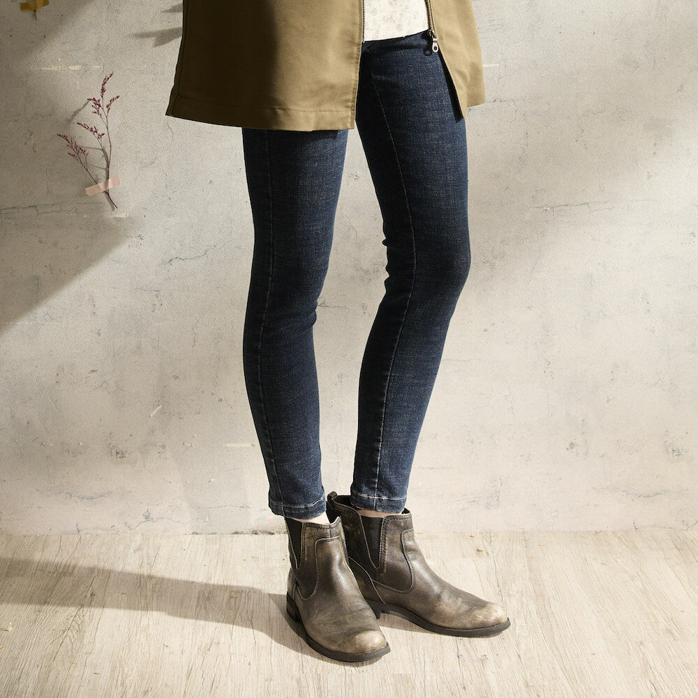 PIPPY彈力牛仔棉質長褲 藍