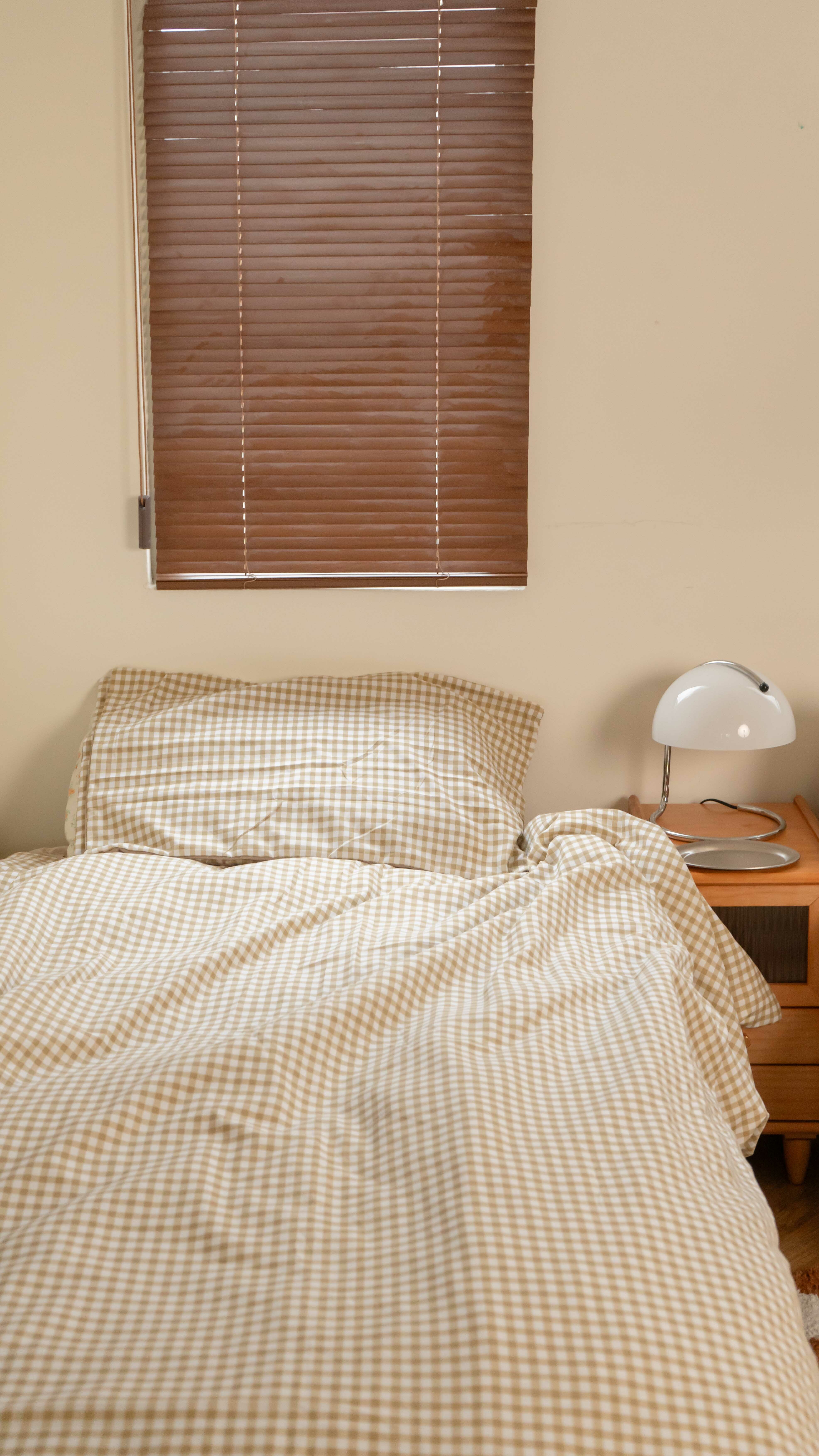 奶茶格子床包組 （一般款/加厚兩用款）