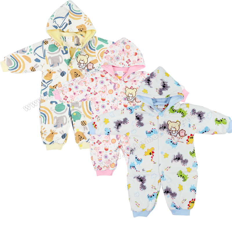 Koma Land: 嬰兒夾棉長袖蛤衣(1-3碼)