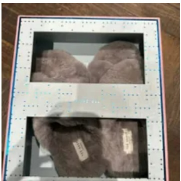 [S] TED BAKER LOPPLY FAUX FUR CROSS OVER SLIPPER,LIGHT GREY, 254618-WFP-LOPPLY-LIGHT GREY [FINAL SALE] (ST138)