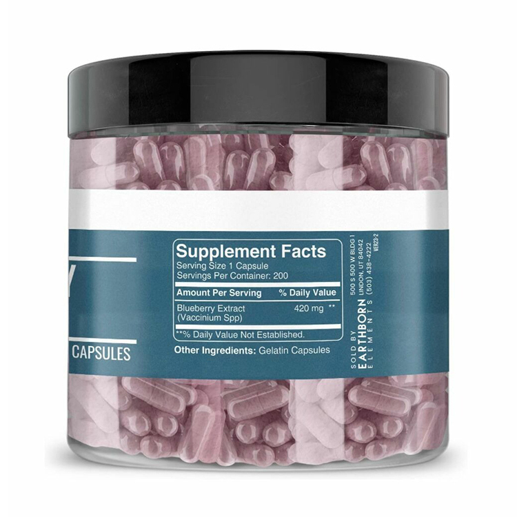 Earthborn Elements Blueberry Extract 420mg ,200 Capsules