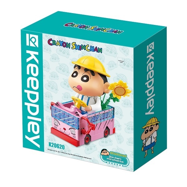 《 Qman 啟蒙積木 》  Keeppley蠟筆小新 小新的迷你校車