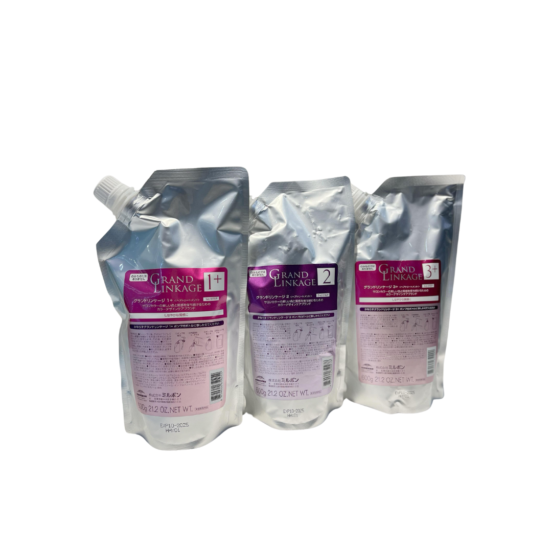 Milbon Grand Linkage Treatment 3步深層焗油護理套裝（套裝+版）