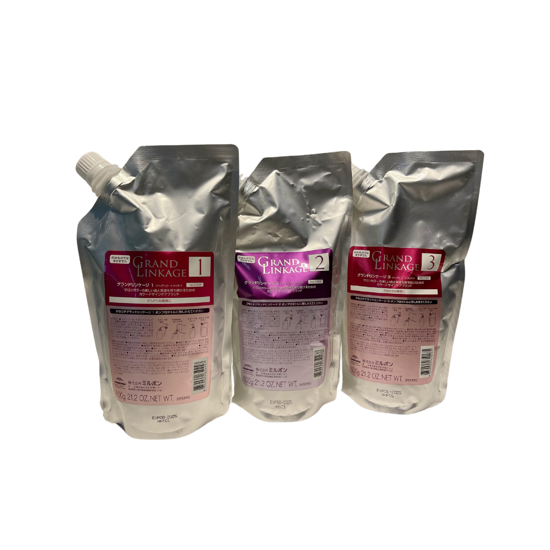 Milbon Grand Linkage Treatment 3步深層焗油護理套裝（normal）