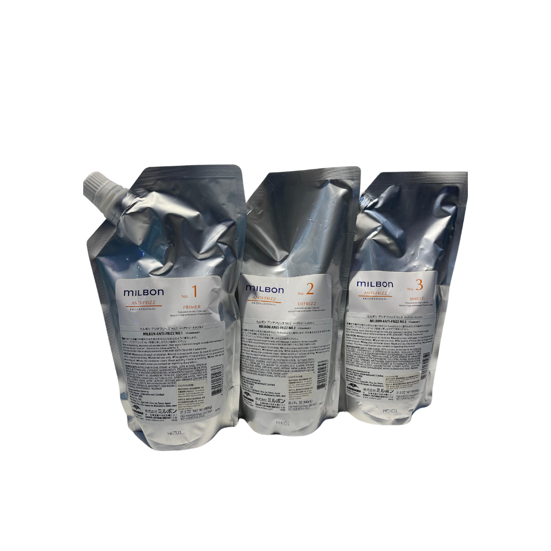 Milbon Anti-Frizz 3-Step Treatment Combo 600g x 3