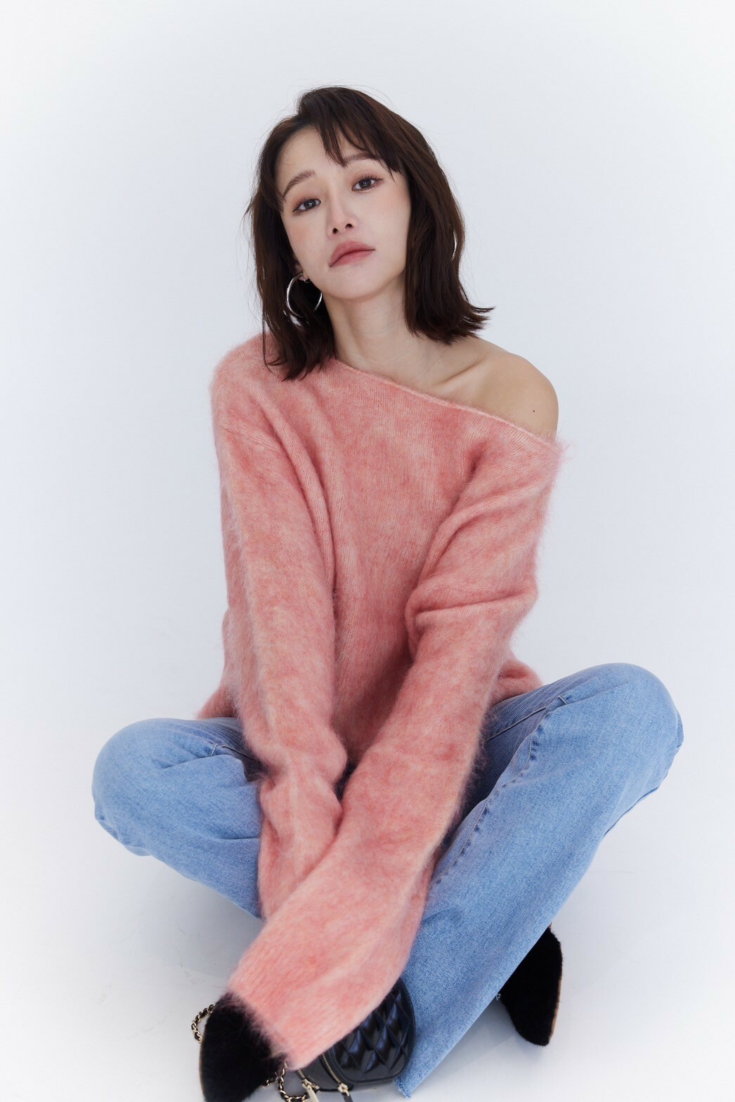 馬海毛質感上衣_AMISSA（粉）