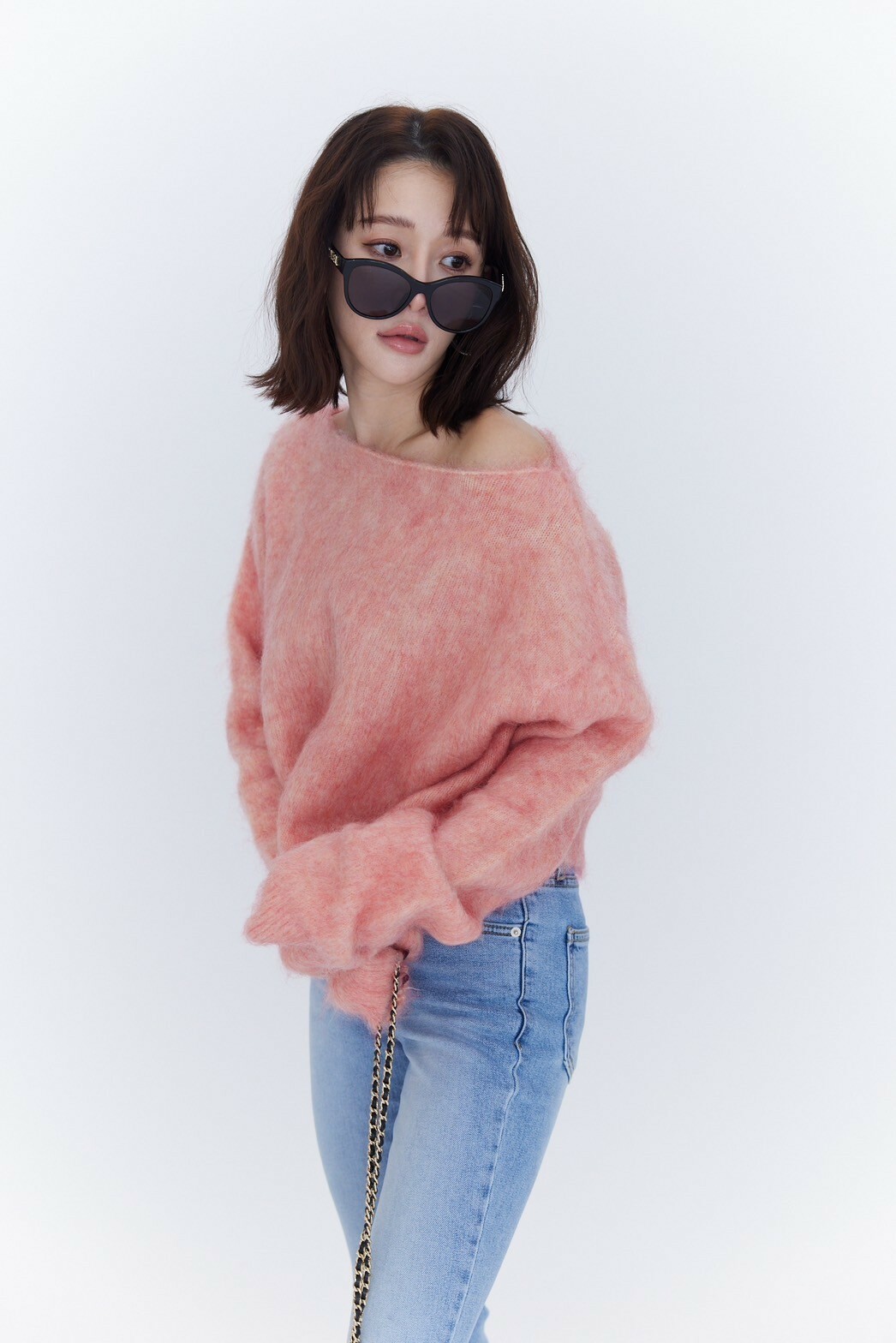 馬海毛質感上衣_AMISSA（粉）