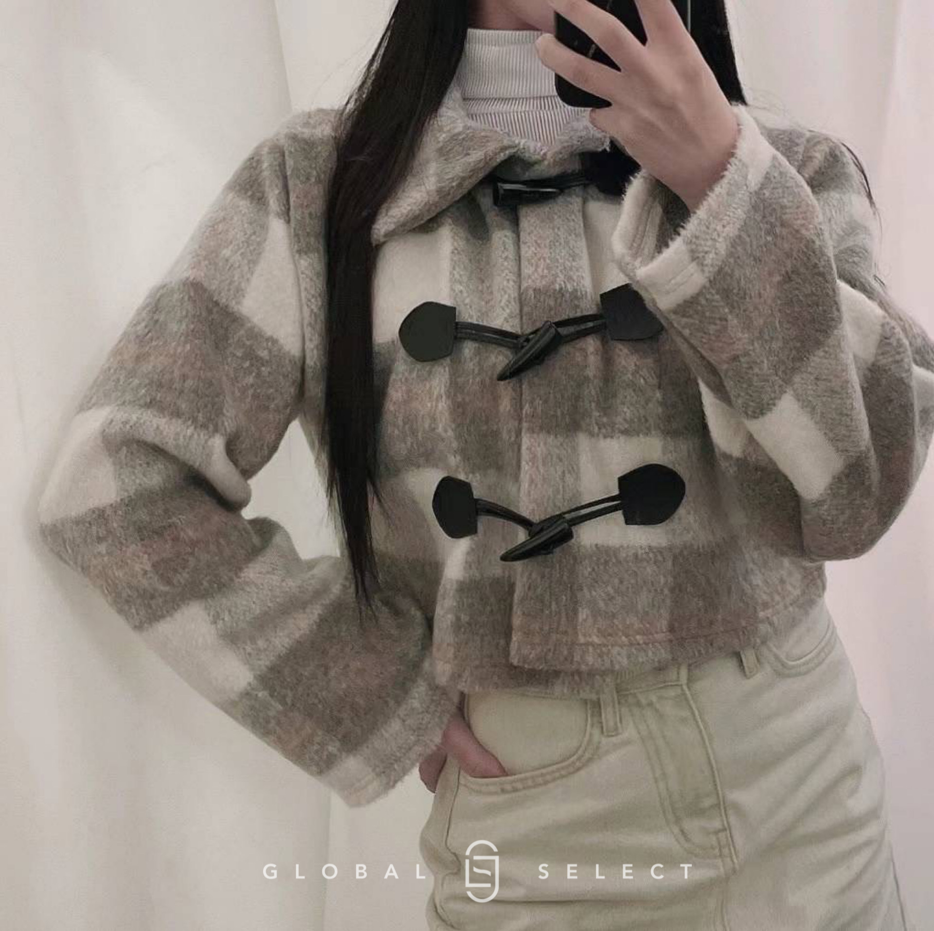 🇰🇷  排釦法蘭絨小外套