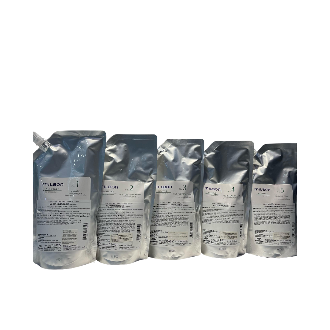 Milbon Smooth 5-step Deep Moisture Repair Treatment 深層補濕焗油護理套裝 500ML x 5