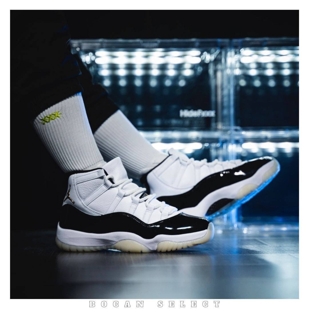NIKE AIR JORDAN 11白黑金鑽籃球鞋（CT8012-170）