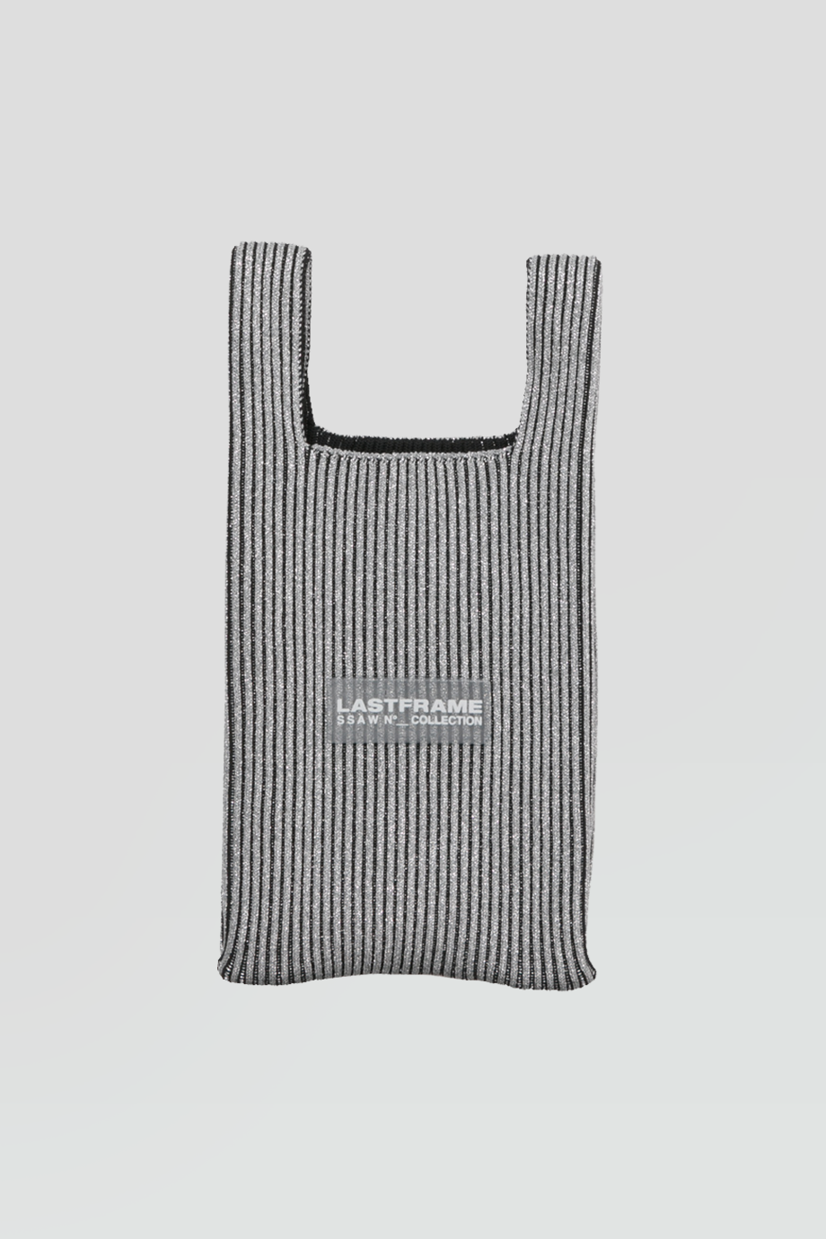 LASTFRAME｜KYOTO 迷你針織金蔥銀托特包