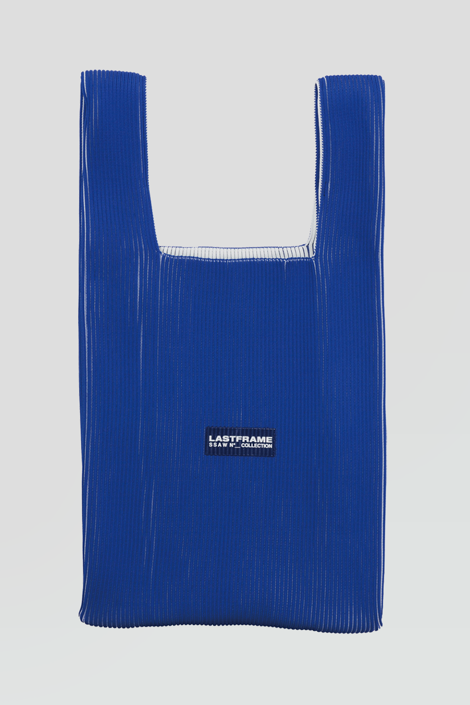 LASTFRAME｜KASANE 中針織藍白兩色托特包