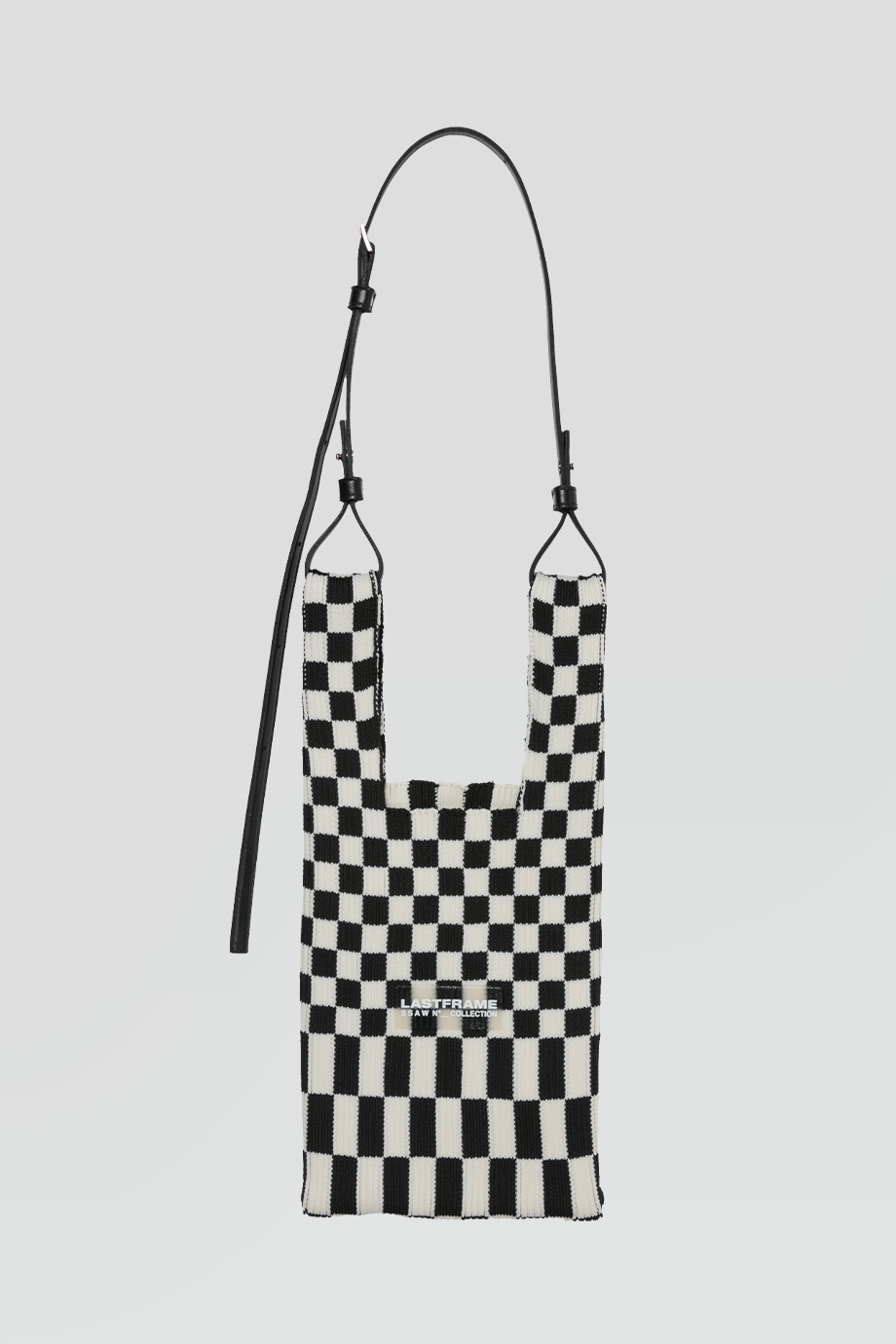 LASTFRAME｜ICHIMATS 小針織黑白格紋托特包