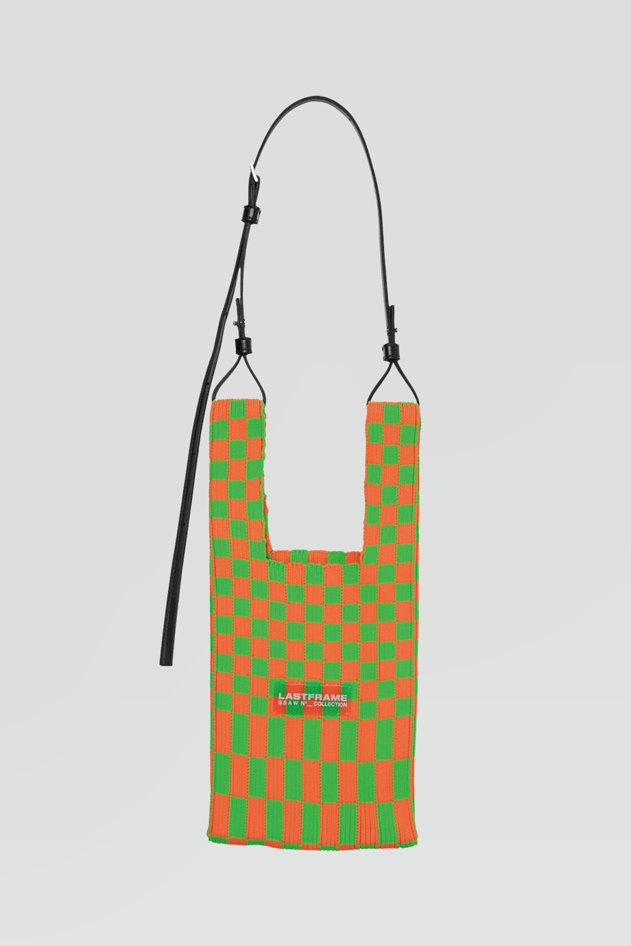 LASTFRAME｜ICHIMATS 小針織橘綠格紋托特包