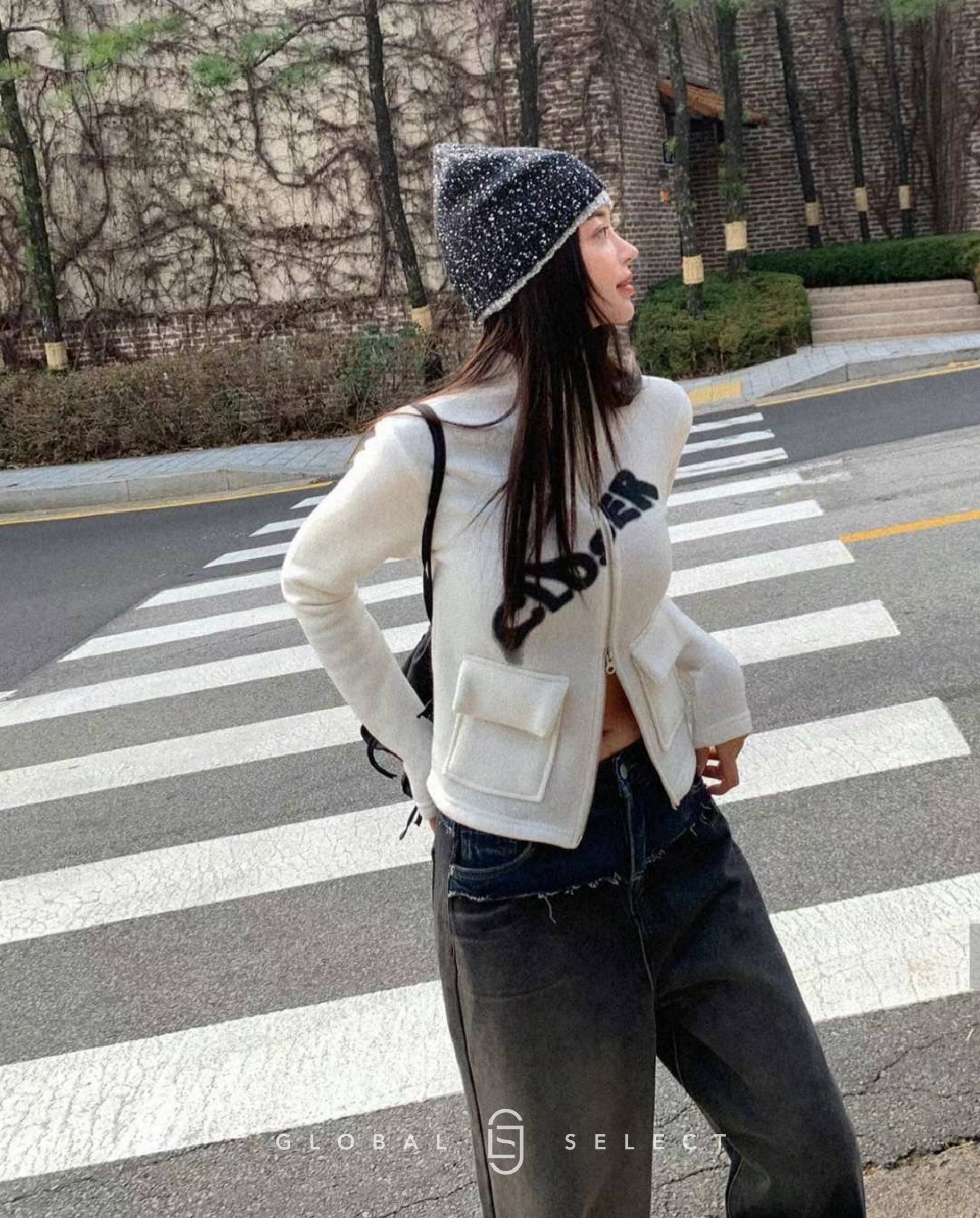 🇰🇷  塗鴉 拉鍊開襟上衣